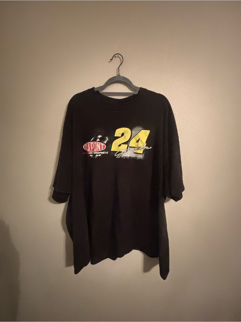 DuPont vintage black racing tee 3XL
